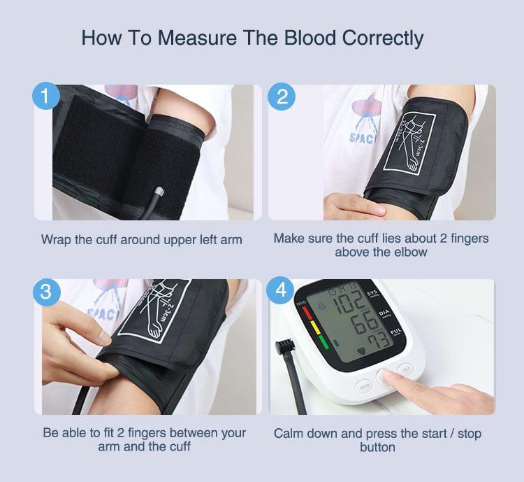 LCD Automatic UK Blood Pressure Machine Monitor - Ammpoure Wellbeing