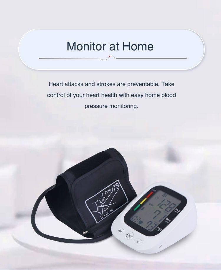 LCD Automatic UK Blood Pressure Machine Monitor - Ammpoure Wellbeing