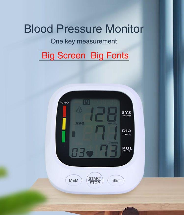 LCD Automatic UK Blood Pressure Machine Monitor - Ammpoure Wellbeing