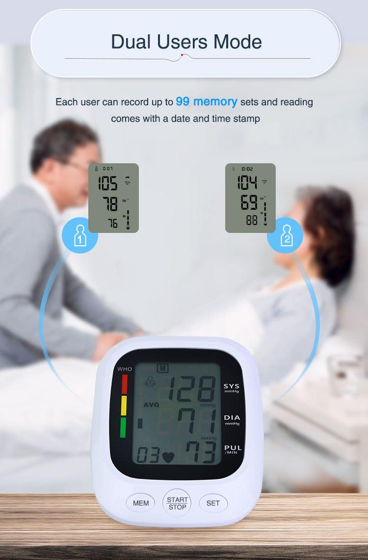 LCD Automatic UK Blood Pressure Machine Monitor - Ammpoure Wellbeing