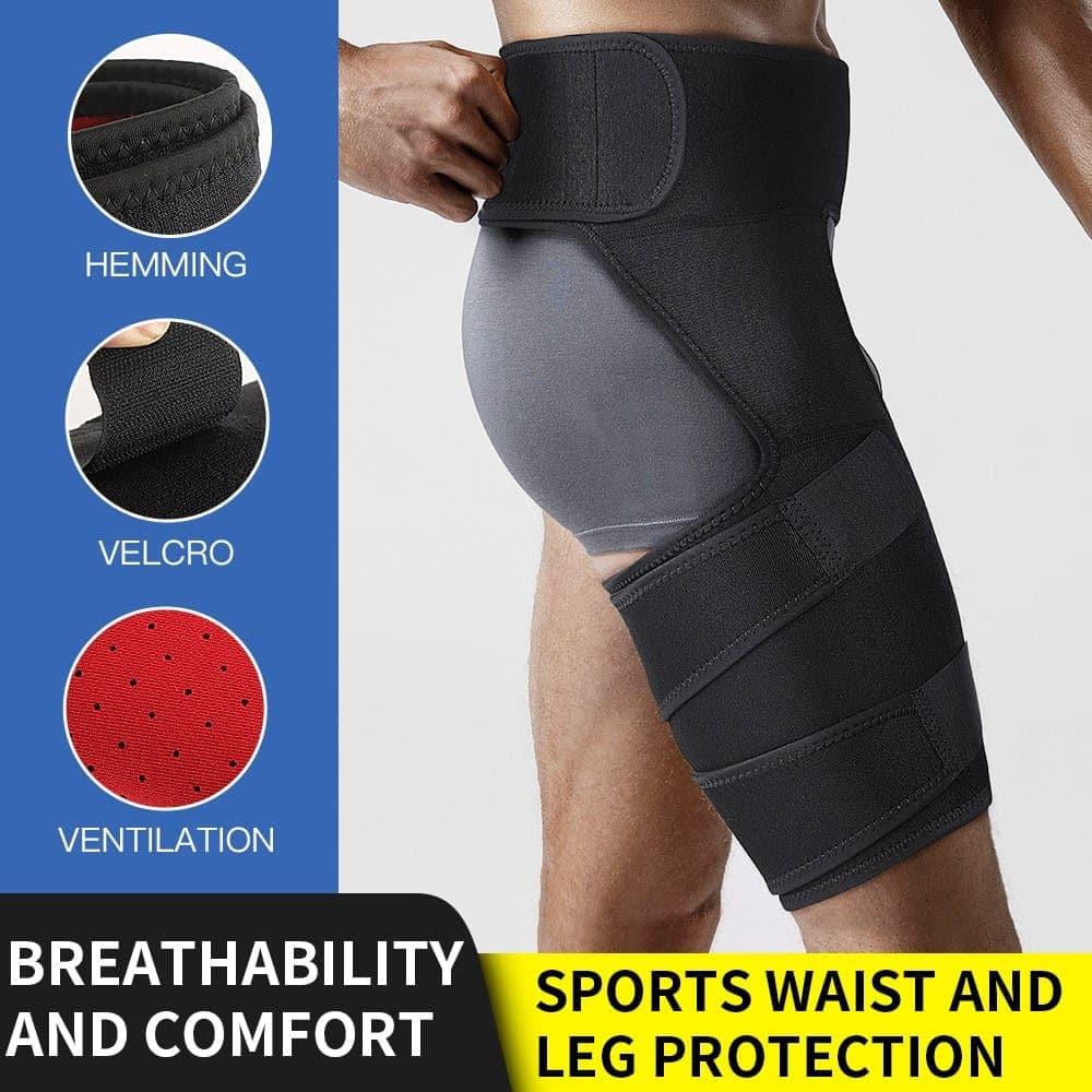 Leg Warmers Groin Support Wrap Hip Joint Support Loin Groin Sacrum Pain Relief Strain Arthritis Protector Hip Thigh Guard Brace - Ammpoure Wellbeing