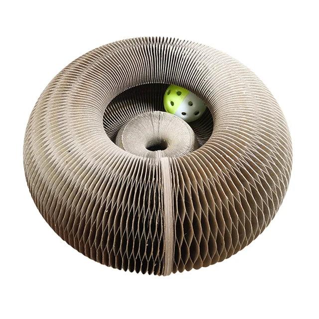 Magic Organ Cat Toy Cats Scratcher Scratch Board Round Corrugated Scratching Post Toys for Cats Grinding Claw Cat Accessories - Ammpoure Wellbeing