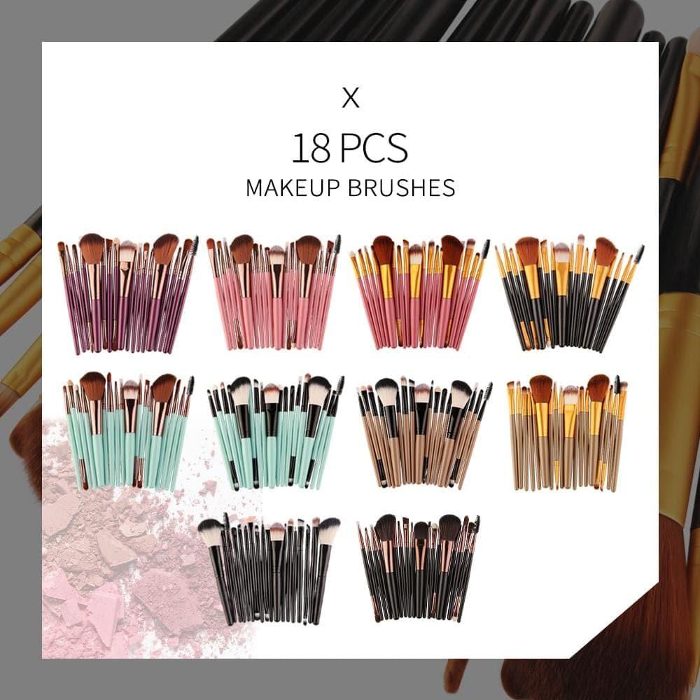 Makeup Brushes Tool Set 6/15/18/20Pcs - Ammpoure Wellbeing