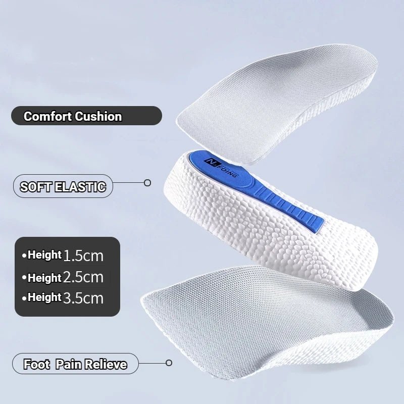 Memory Foam Height Increase Insoles for Men Women Shoes Flat Feet Arch Support Orthopedic Insoles Sneakers Heel Lift Shoe Pads - Ammpoure Wellbeing