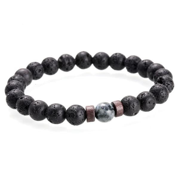 Men Bracelet Natural Moonstone Bead Tibetan Buddha Bracelet - Ammpoure Wellbeing