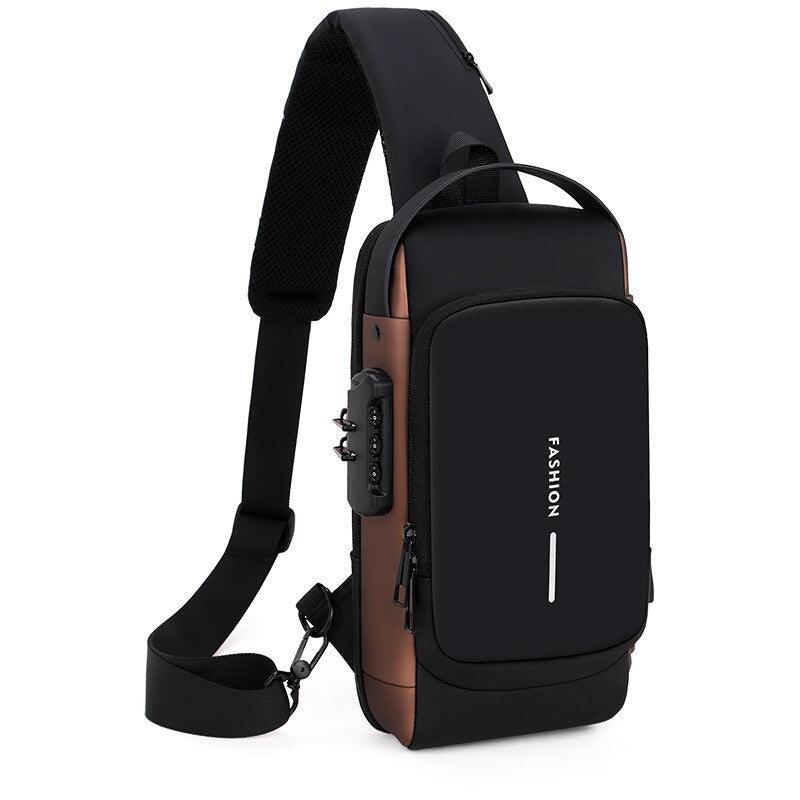 Men Multifunction Anti Theft USB Shoulder Bag Man Crossbody Cross Body Travel Sling Chest Bags Pack Messenger Pack - Ammpoure Wellbeing