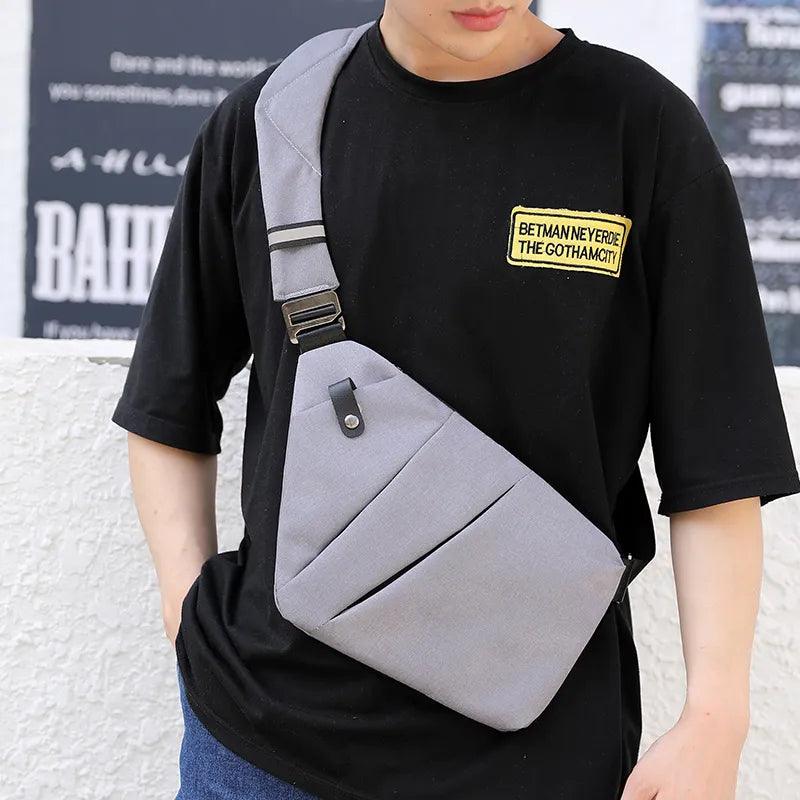 Men ultra thin anti - theft small chest bag mini cross body bags male one shoulder sling bag for travel boy sports bag - Ammpoure Wellbeing