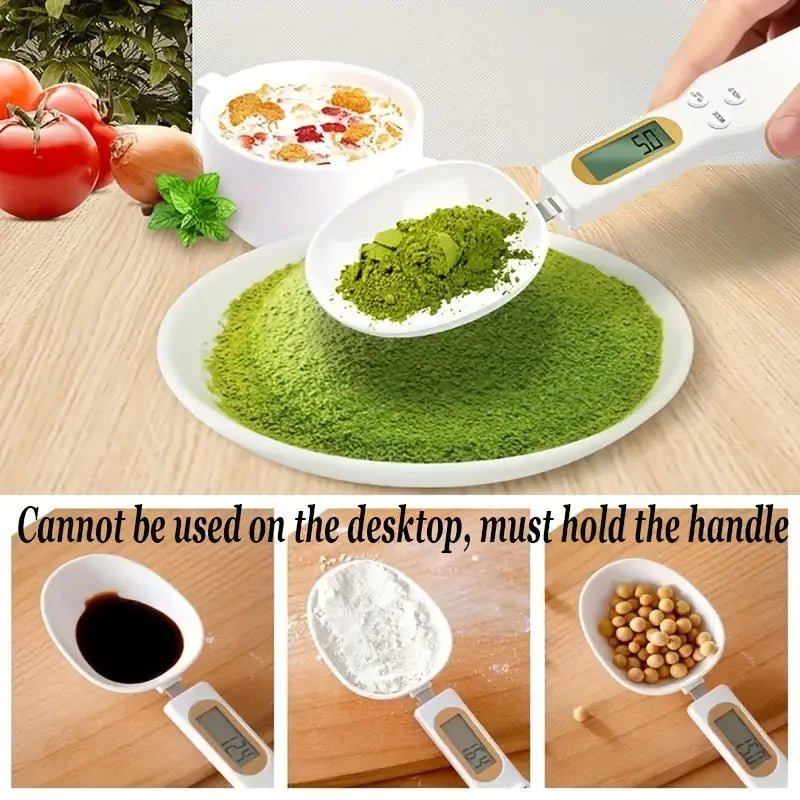 Mini Spoon Scale Digital Kitchen Scale Electronic LCD Food Scale 0.1 - 500g Cooking Flour Milk Coffee Powder Weight Measure Spoon - Ammpoure Wellbeing