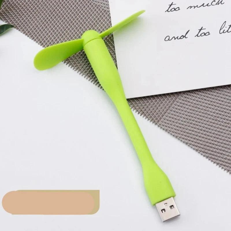 Mini USB Fan Flexible Bendable For Power Bank Laptop PC AC Charger Portable Hand For Computer Summer Gadget - Ammpoure Wellbeing