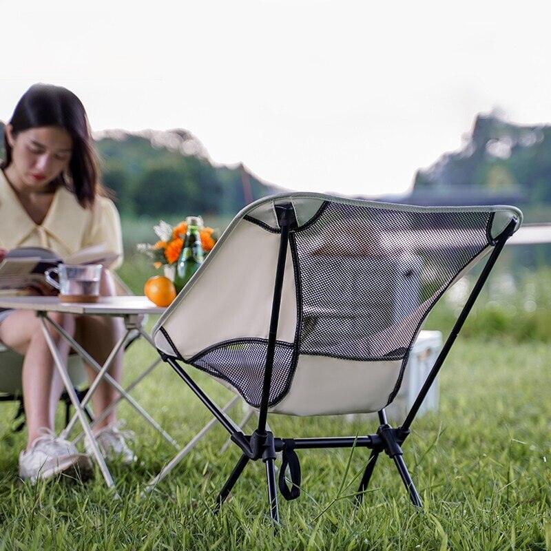 Moon Chair Detachable Portable Foldable Outdoor Camping Chair Beach Fishing Chair Lightweight Easy to Carry Travel Picnic Chair - Ammpoure Wellbeing
