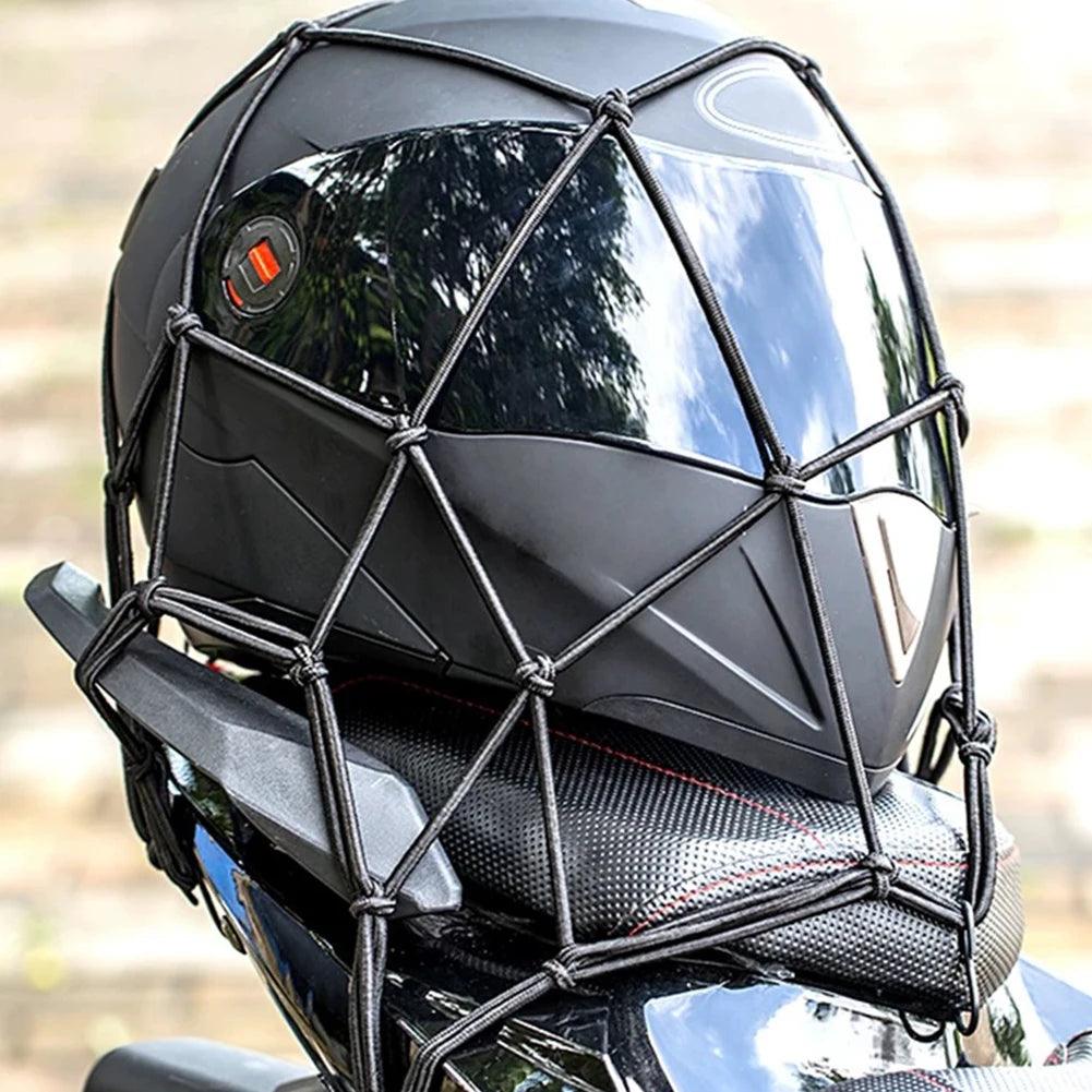 Motorcycle Helmet Storage Suitcase Bag 6 Hook Travel Merchandise Bag Bicycle Pedal Bike Net Fuel Tank Luggage Gear - Ammpoure Wellbeing