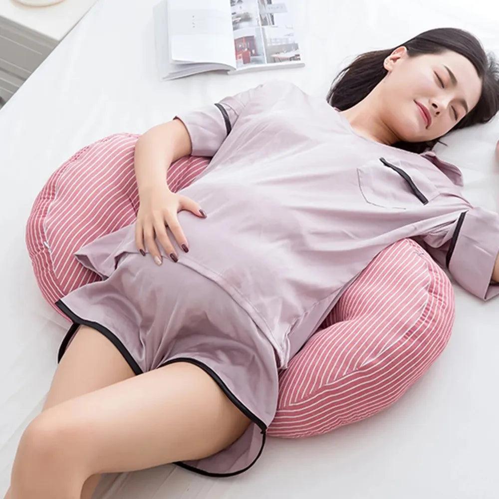 Multi - function U Shape Pregnant Women Sleeping Support Pillow Bamboo Fiber Cotton Side Sleepers Pregnancy Body Pillows For Mater - Ammpoure Wellbeing