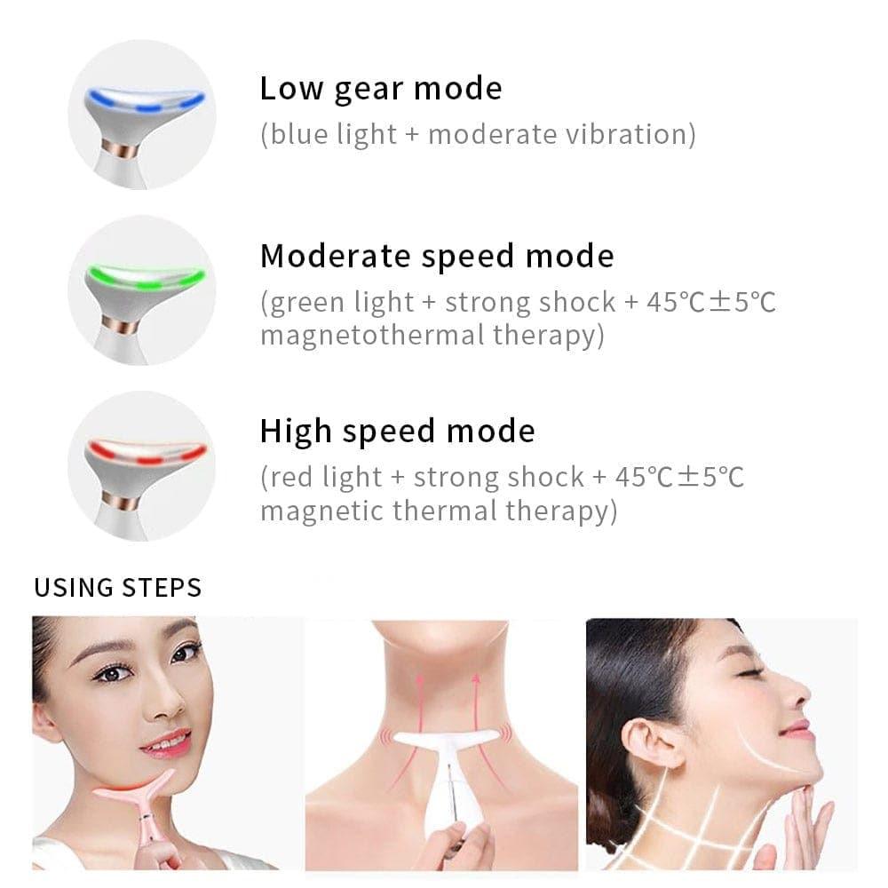 Multifunctional Face Neck Massage Facial Lift Beauty Devices Remove Double Chin LED Photon Therapy Anti Wrinkle Skin Care Tools - Ammpoure Wellbeing