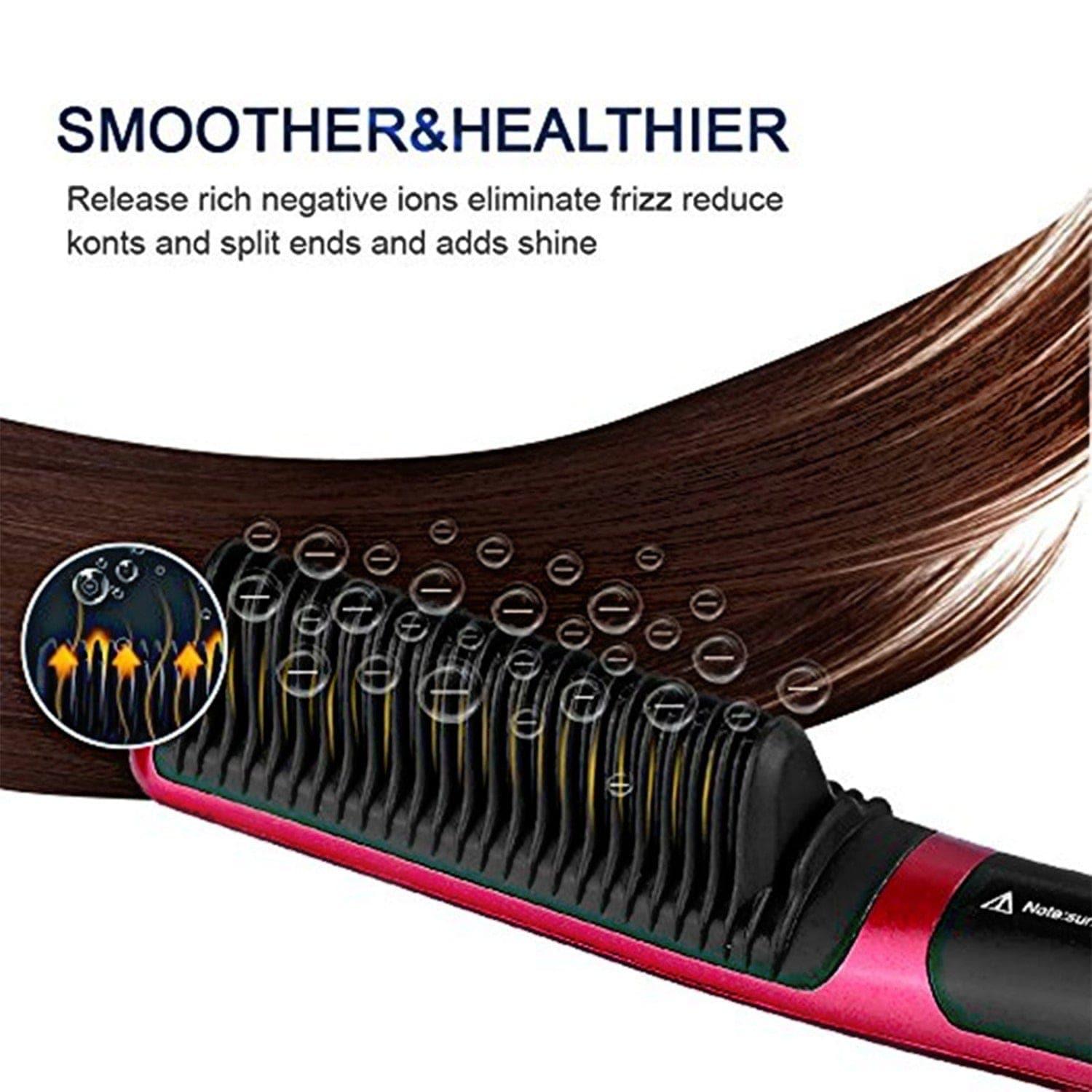 Multifunctional Hair Straightener Comb Anti - Scald Hair Straightening Brush Comb Fast Heating Hair Straightener - Ammpoure Wellbeing