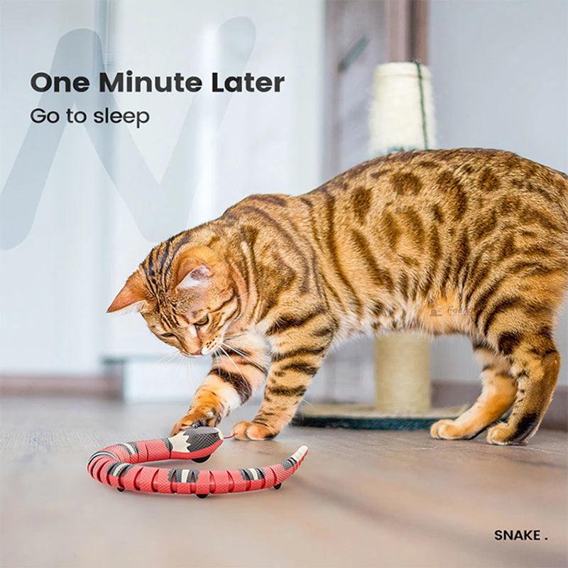 Multiple Color Smart Sensing Snake Interactive Cat Toys Automatic Cats Toys USB Charging Accessories Kitten Toy For Pet Dogs Toy - Ammpoure Wellbeing