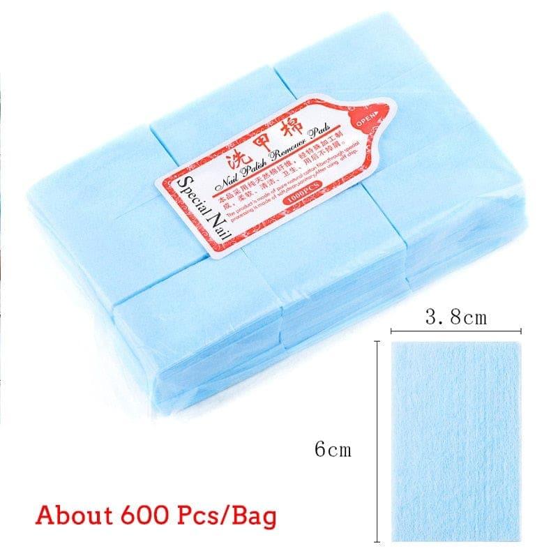 Nail Polish Remover Wipes Cleaning Lint Free Paper Pad Soak off Remover Manicure tool - Ammpoure Wellbeing