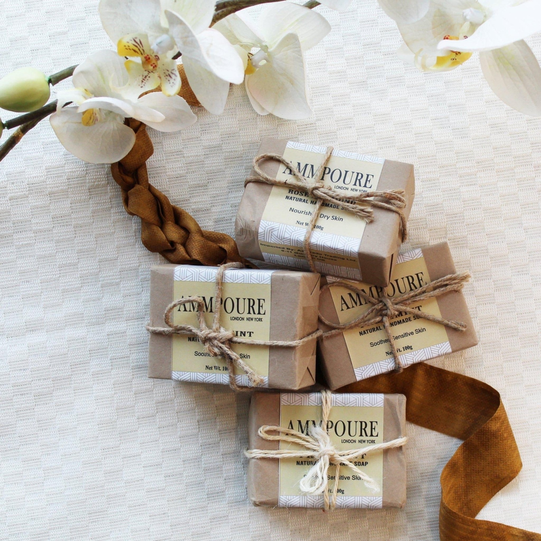 Natural Organic Soaps Set Of 4 UK - Ammpoure Wellbeing