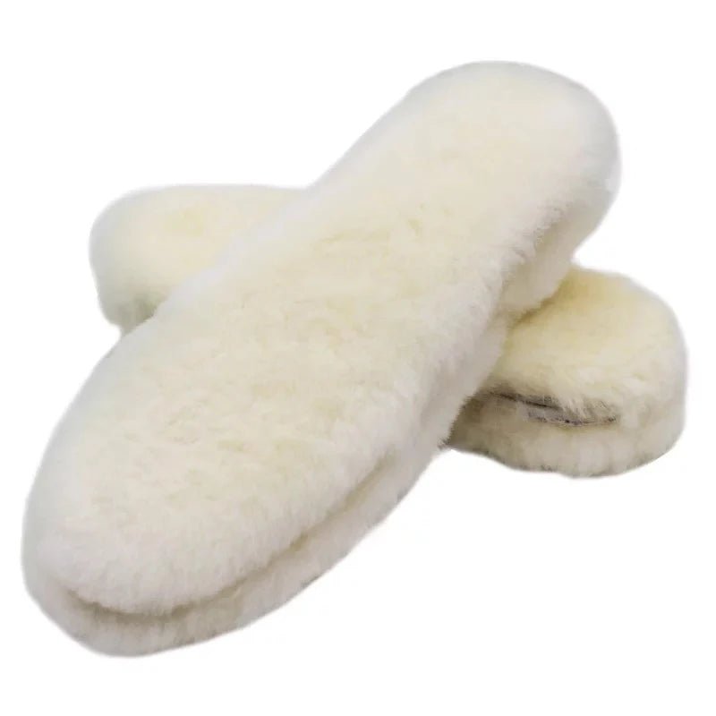 Natural Sheepskin Insoles Winter Real Fur Wool insoles Men Women Warm Soft Thick warm Cashmere Snow Boots Shoe Pad - Ammpoure Wellbeing