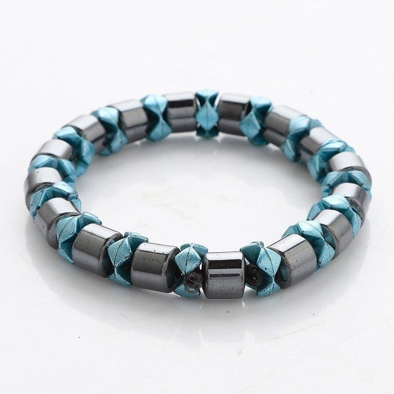 Nature Magnetic Therapy Black Stone Blue Cat Eye Beaded Hematite beads Bracelet biomagnetismo Health Care Weight Loss Bracelet - Ammpoure Wellbeing