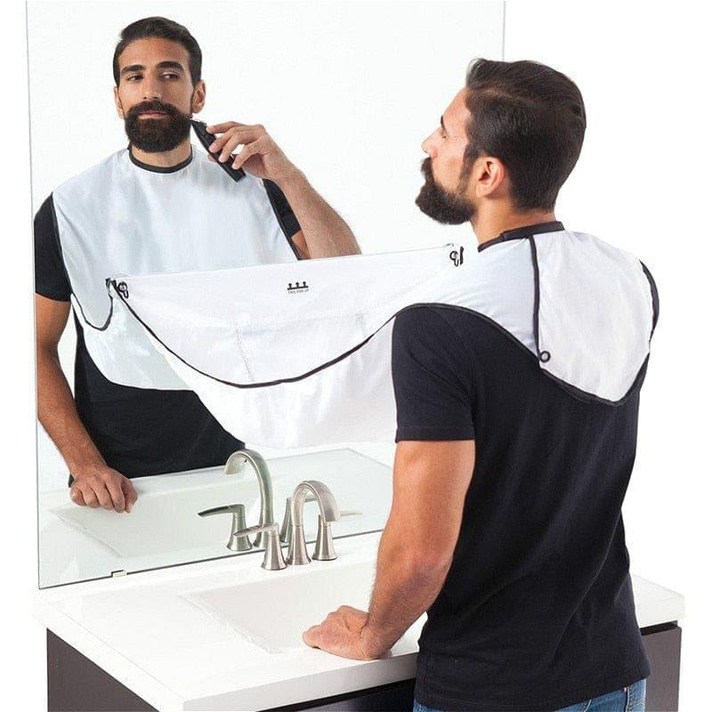 New Male Beard Shaving Apron Care Clean Hair Adult Bibs Shaver Holder Bathroom Organizer Gift for Man - Ammpoure Wellbeing