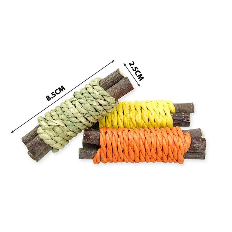 New Rabbit Toys Chinchilla Toy Pet Teeth Grinding Toys For Rabbits Hamster Grasses Chew Toy Hanging Cookie Rabbit Accessories - Ammpoure Wellbeing