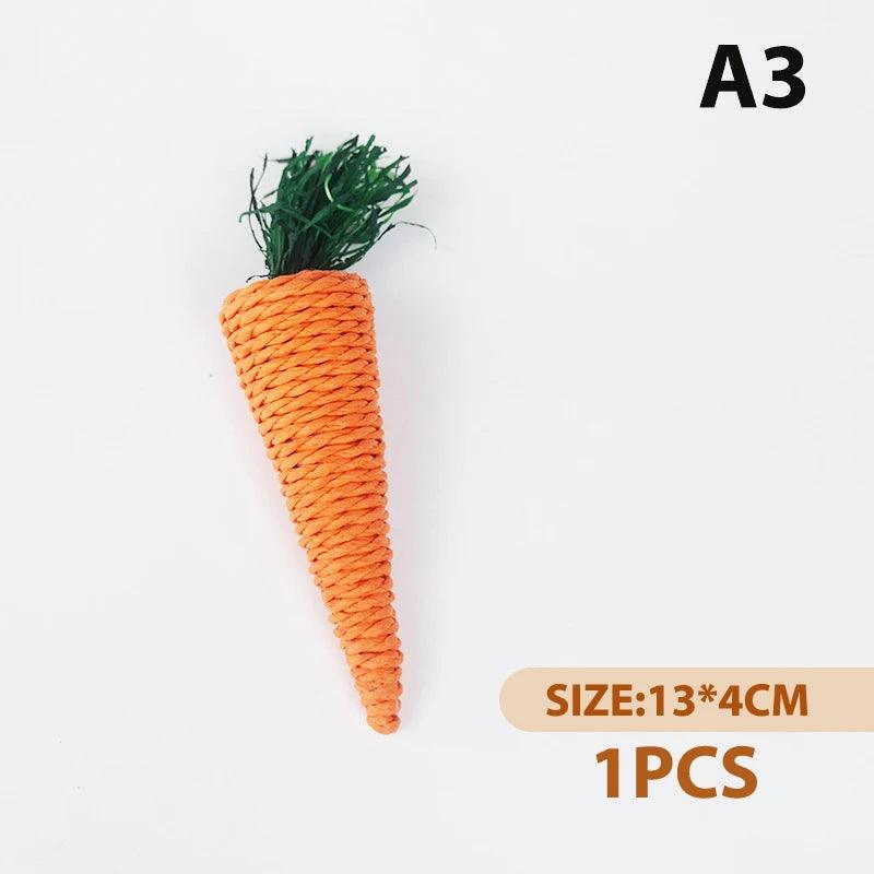 New Rabbit Toys Chinchilla Toy Pet Teeth Grinding Toys For Rabbits Hamster Grasses Chew Toy Hanging Cookie Rabbit Accessories - Ammpoure Wellbeing