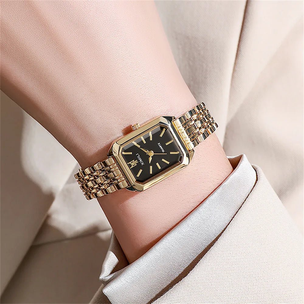 New Women Watch Light Luxury Brand Stainless Steel Ladies Business Watches Female Student Fashion Quartz Wristwatches - Ammpoure Wellbeing