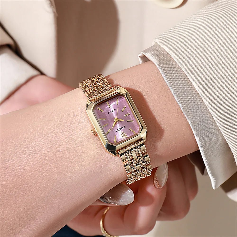 New Women Watch Light Luxury Brand Stainless Steel Ladies Business Watches Female Student Fashion Quartz Wristwatches - Ammpoure Wellbeing