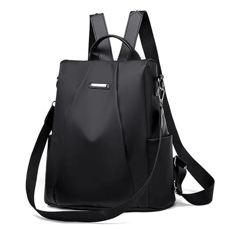 New Women's Multifunction Backpack Casual Nylon Solid Color School Bag For Girls Fashion Detachable Strap Travel Shoulder Bag - Ammpoure Wellbeing