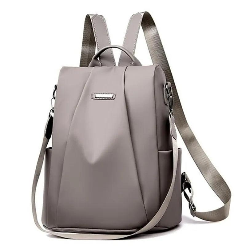 New Women's Multifunction Backpack Casual Nylon Solid Color School Bag For Girls Fashion Detachable Strap Travel Shoulder Bag - Ammpoure Wellbeing