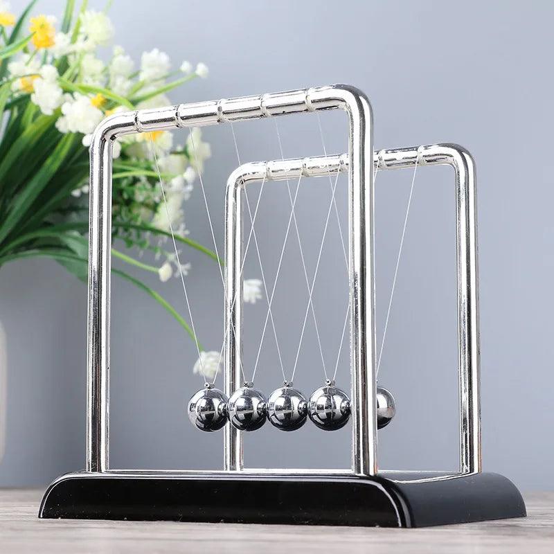 Newtons Cradle Balance Steel Ball Perpetual Motion Collision Ball Physics Science School Teaching Supplies Desk Home Furnishings - Ammpoure Wellbeing