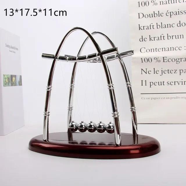 Newtons Cradle Balance Steel Ball Perpetual Motion Collision Ball Physics Science School Teaching Supplies Desk Home Furnishings - Ammpoure Wellbeing