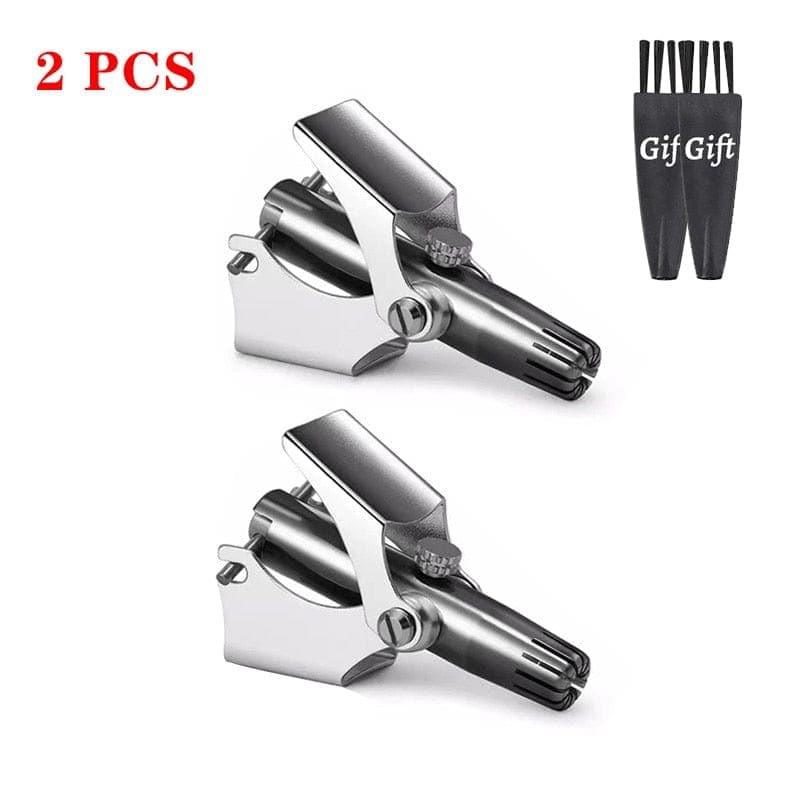 Nose Hair Trimmer for Men Stainless Steel Manual Trimmer UK For Nose Vibrissa Razor Shaver Washable Portable Nose Ear Hair Trimmer - Ammpoure Wellbeing