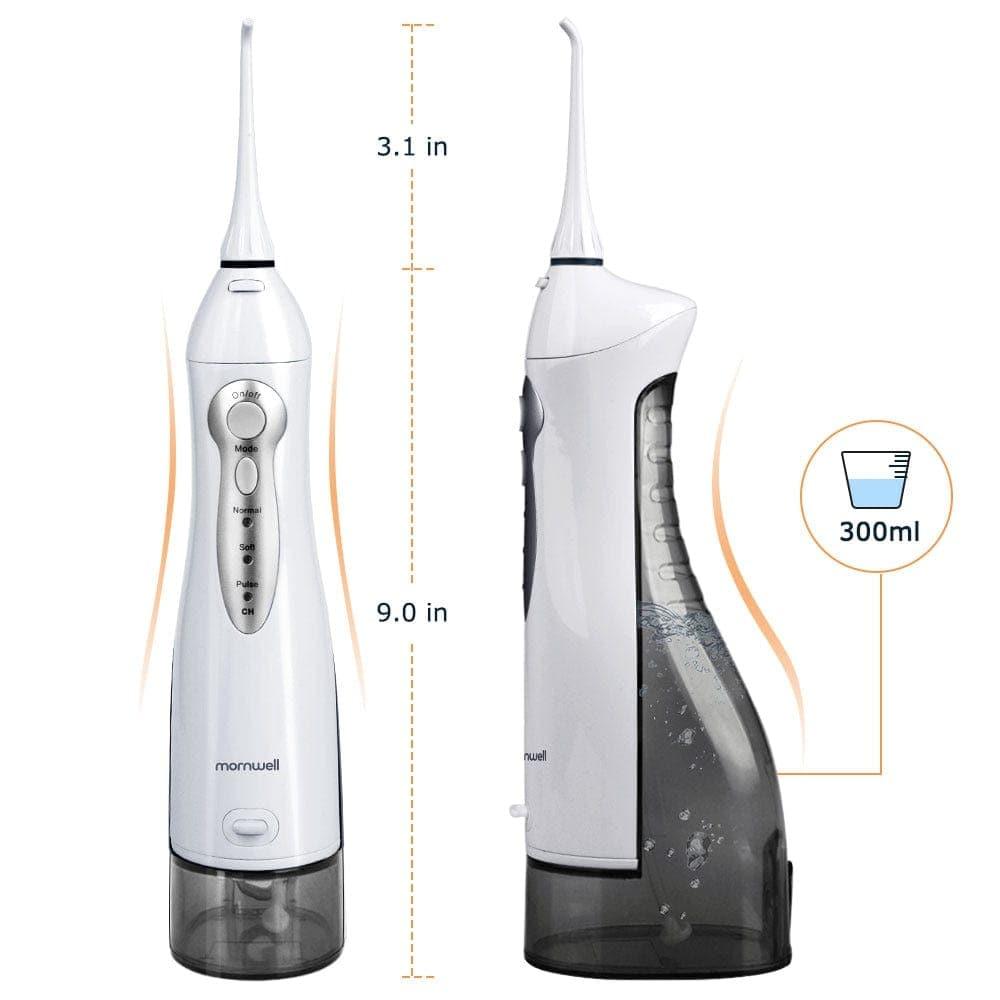 Oral Irrigator USB Rechargeable Dental Water Flosser Portable 300ML - Ammpoure Wellbeing