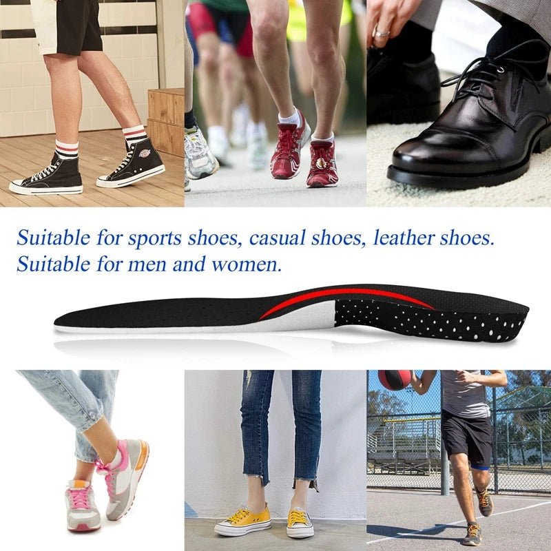 Orthopedic Insoles for Man Women Memory Foam Cushion Gel Insole Silicone Arch Support Pads Sport Shoe Pad Soft Running Insert - Ammpoure Wellbeing