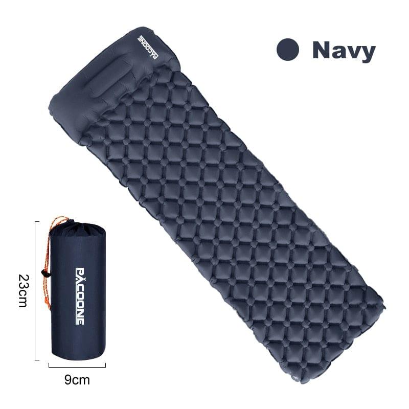 Outdoor Camping Sleeping Pad Folding Sleep Mat Beach Inflat Mattress with Pillows Ultralight Air Mat Travel Hiking New - Ammpoure Wellbeing