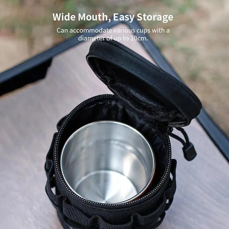 Outdoor Camping Water Cup Storage Bag Tactical Multi - Functional Storage Bag 600D Oxford Cloth Portable Water Cup Protection Bag - Ammpoure Wellbeing