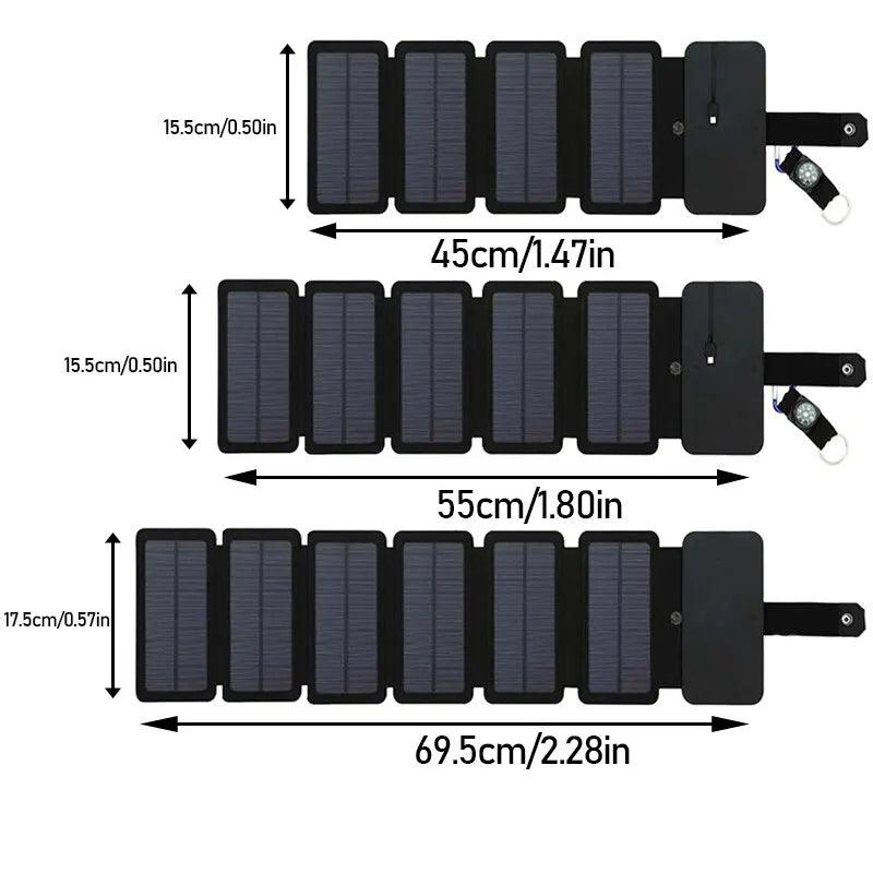 Outdoor Multifunctional Portable Solar Charging Panel Foldable 5V 1A USB Output Device Camping Tool High Power Output - Ammpoure Wellbeing