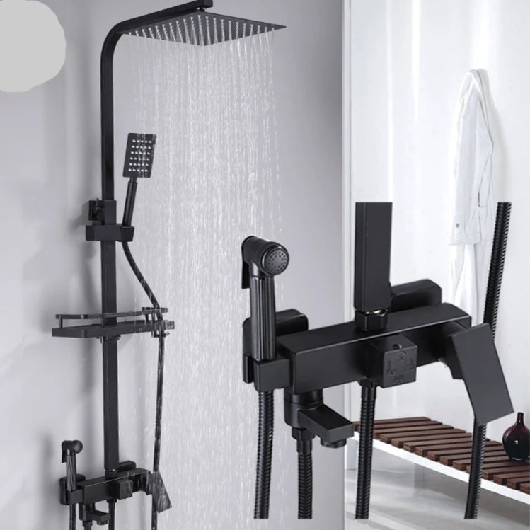 OXG Black/Chrome Brass Shower Faucets Bathroom Shower Mixer Faucet Shower System Rainfall Shower Set Shower Spray For Bathroom - Ammpoure Wellbeing