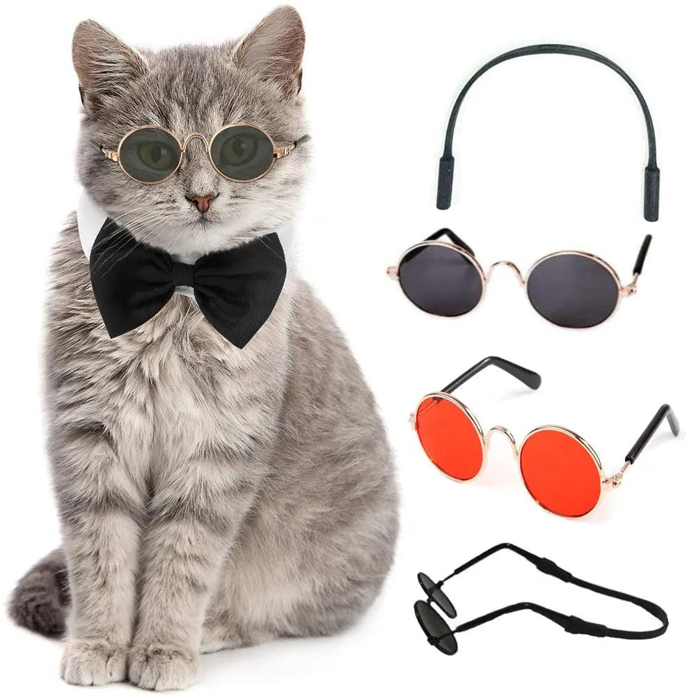 Pet Accessories Cat Glasses Non - slip Kitten Glasses Small Dog Sunglasses Puppy Kitty Cat Sunglasses Cosplay Costume Photos Props - Ammpoure Wellbeing