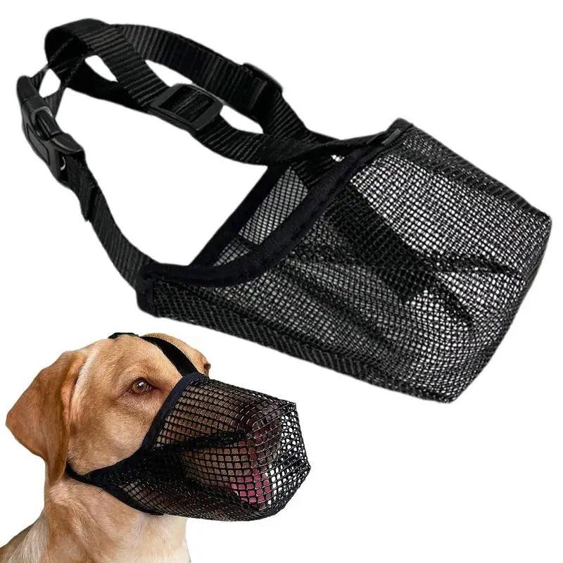 Pet Dog Muzzles Adjustable Breathable Dog Mouth Cover Anti Bark Bite Mesh Dogs Mouth Muzzle Mask For Dogs Long Mouth Doggy Use - Ammpoure Wellbeing