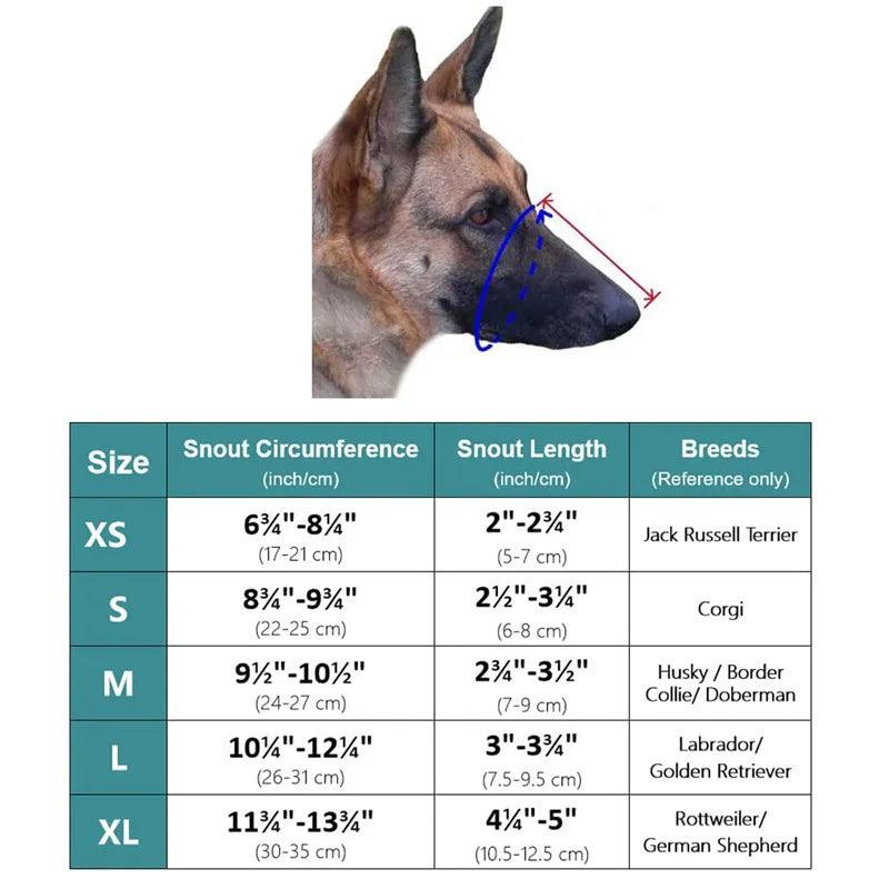 Pet Dog Muzzles Adjustable Breathable Dog Mouth Cover Anti Bark Bite Mesh Dogs Mouth Muzzle Mask For Dogs Long Mouth Doggy Use - Ammpoure Wellbeing