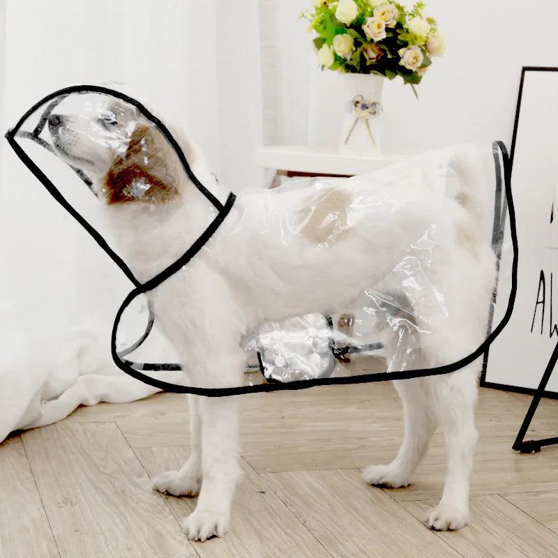 Pet Dog Puppy Transparent Rainwear Raincoat Pet Hooded Waterproof Jacket Clothes Soft PVC Small Dogs Raincoat Puppy Rain Poncho - Ammpoure Wellbeing