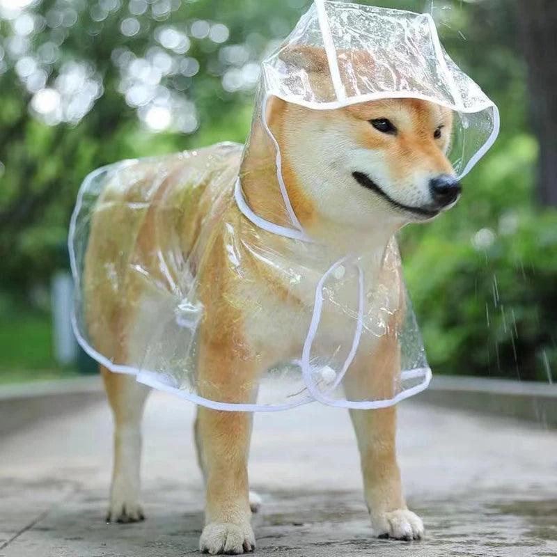 Pet Dog Puppy Transparent Rainwear Raincoat Pet Hooded Waterproof Jacket Clothes Soft PVC Small Dogs Raincoat Puppy Rain Poncho - Ammpoure Wellbeing