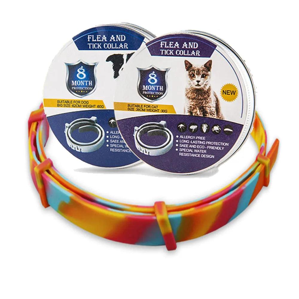 Pet Flea and Tick Collar for Dogs Cats Up To 8 Month Flea Tick Prevention Collar Anti - mosquito & Insect Repellent Puppy Supplies - Ammpoure Wellbeing