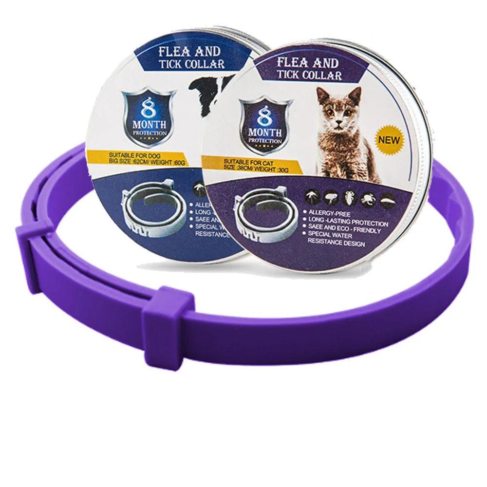 Pet Flea and Tick Collar for Dogs Cats Up To 8 Month Flea Tick Prevention Collar Anti - mosquito & Insect Repellent Puppy Supplies - Ammpoure Wellbeing