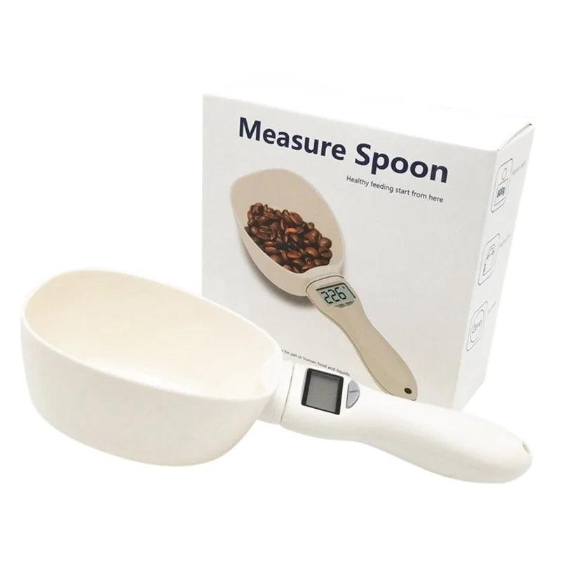 Pet Food Scale Dog Cat Feeding Bowl Measuring Spoon Kitchen Scale Digital Display Pet Accessories Dog Food Container - Ammpoure Wellbeing