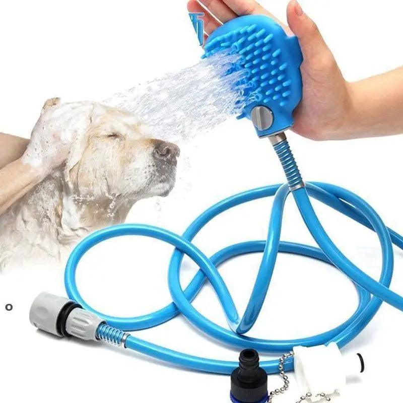 Pet Shower Nozzle Silicone Massage Tool Suitable For Indoor And Outdoor Use, Multi - functional Cat And Dog Shower Nozzle Massage - Ammpoure Wellbeing