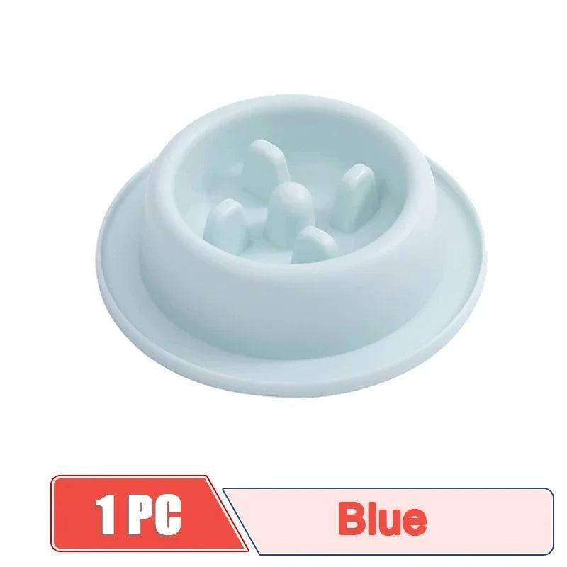 Pet Slow Food Bowl Dog Anti Suffocation Bowl Slow Food Plastic Puppy Cat Bowl Anti Swallow Plate Healthy Feeding Food Supplies - Ammpoure Wellbeing