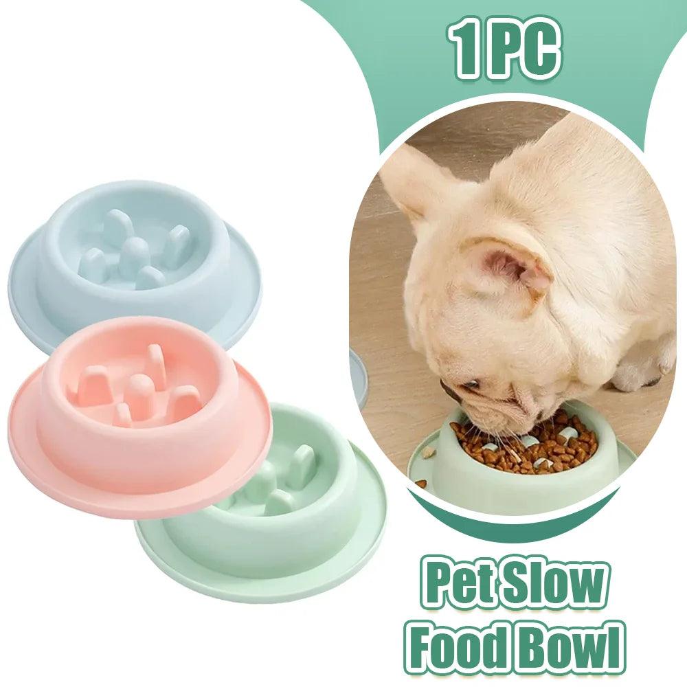 Pet Slow Food Bowl Dog Anti Suffocation Bowl Slow Food Plastic Puppy Cat Bowl Anti Swallow Plate Healthy Feeding Food Supplies - Ammpoure Wellbeing